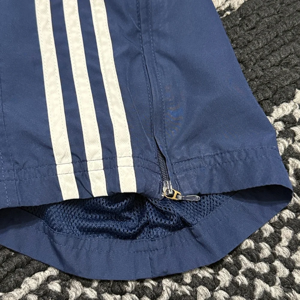 Vintage Adidas Track Pants Men’s L Navy White Stripe Mesh Lined Y2K Retro Casual